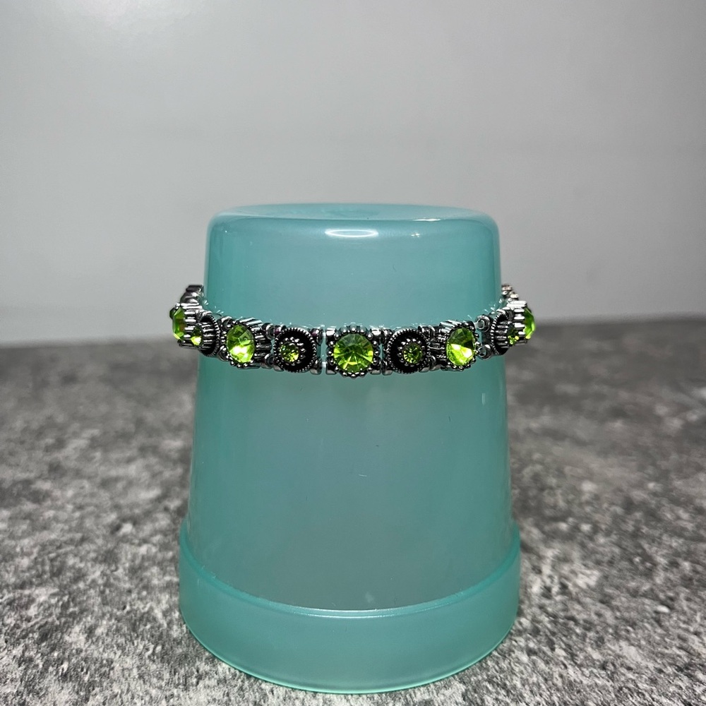 Elegant Green Stone Bracelet